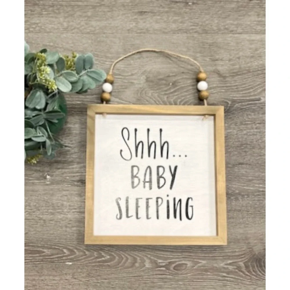 Shh… Sleeping Baby Hanging Nursery Decor 10